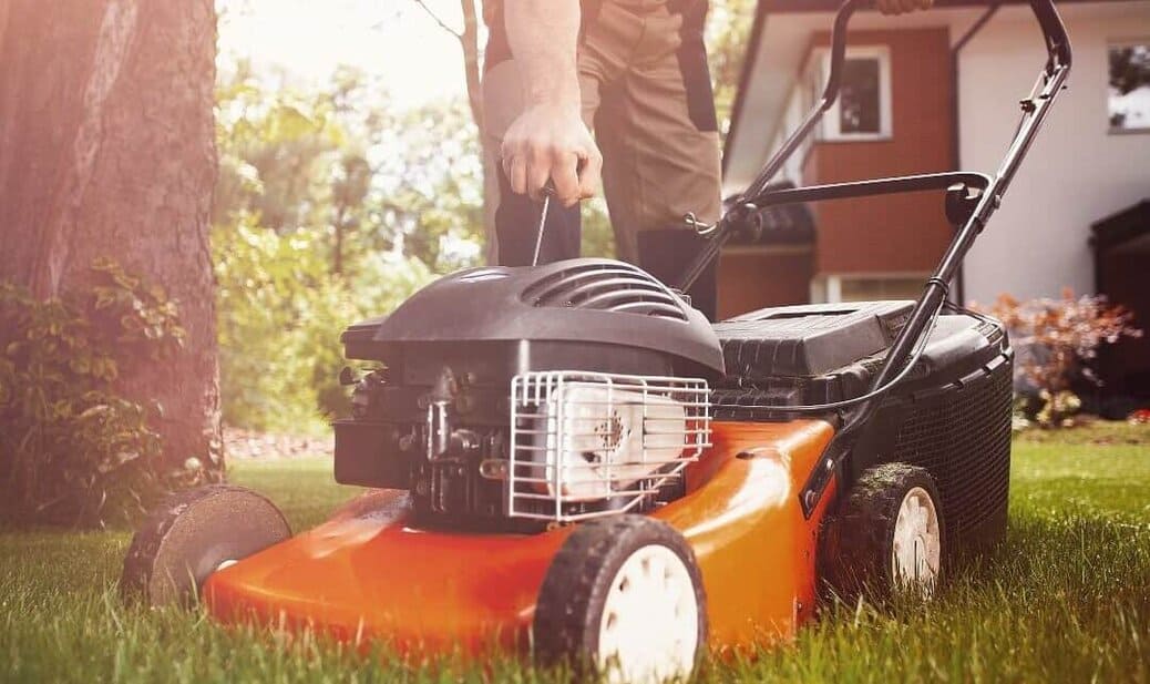 Changing a pull deals cord on lawn mower